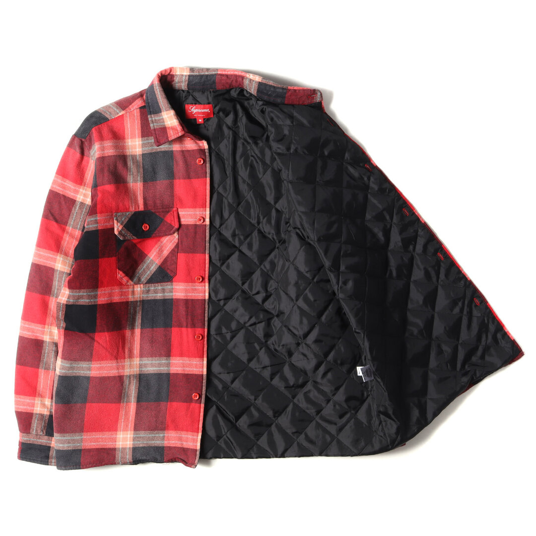 Supreme Quilted Flannel Shirt red M