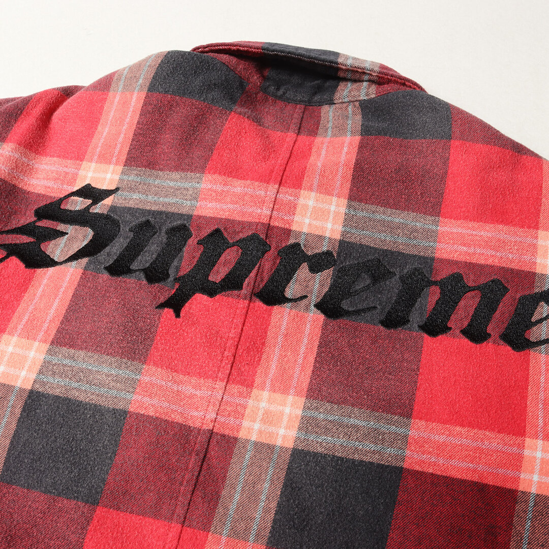 Supreme Quilted Flannel Shirt red M