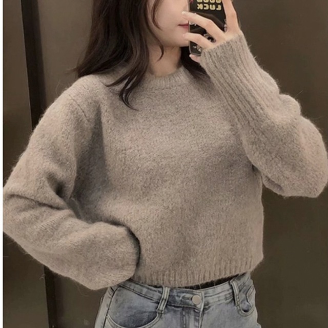 ZARA - zara クロップドセーターの通販 by のんこ's shop|ザラ ZARA - zara クロップドセーターの通販 by のんこ's shop|ザラ