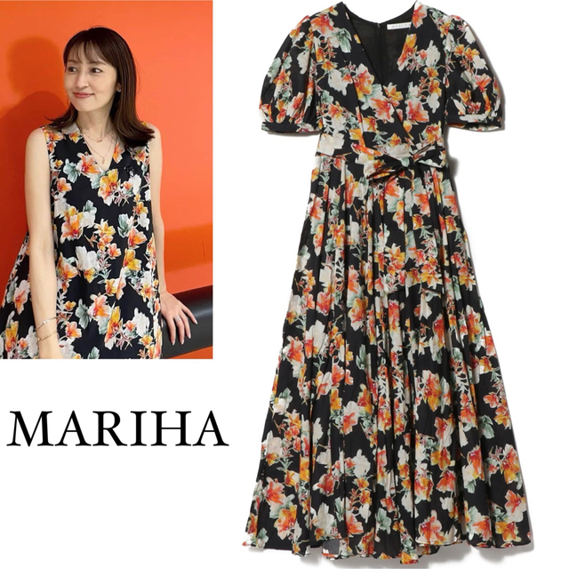 MARIHA マドモアゼルのドレス カシュクール 花柄 ワンピース ドレス-