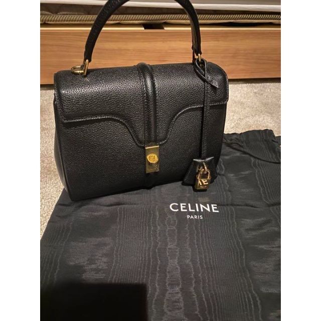 ○日本正規品○ スモール CELINE - celine 16 ブラック グレインド