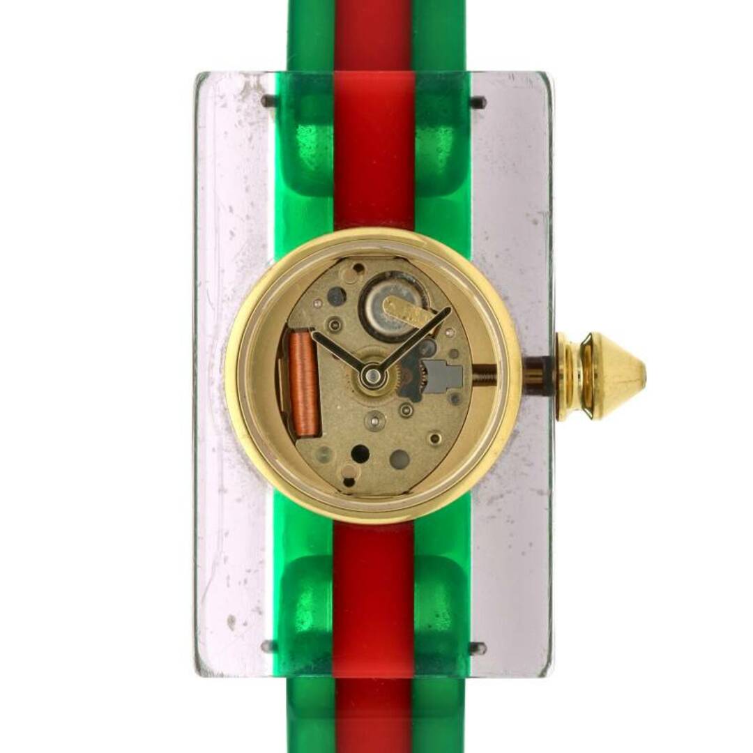 グッチ YA143504 ビンテージウェブスケルトンスタッズバングル腕時計 レディース