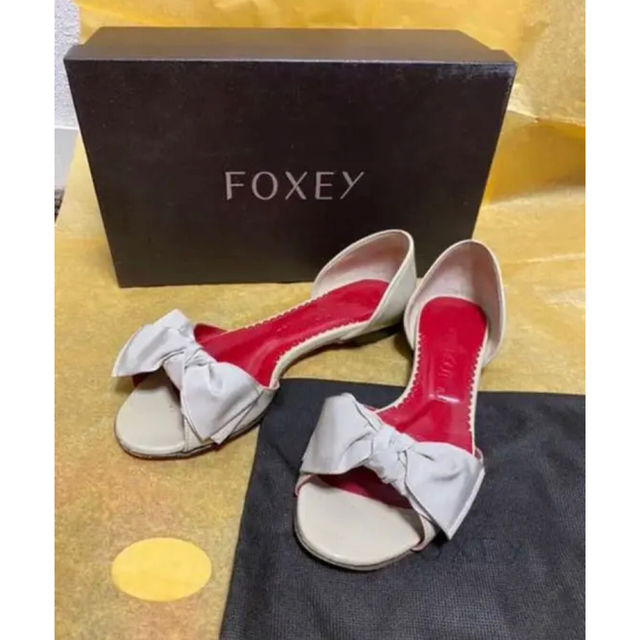 FOXEY(フォクシー)のfoxey フォクシー　サンダル　ミュール リボン　 レディースの靴/シューズ(サンダル)の商品写真