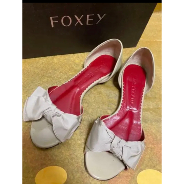 FOXEY(フォクシー)のfoxey フォクシー　サンダル　ミュール リボン　 レディースの靴/シューズ(サンダル)の商品写真