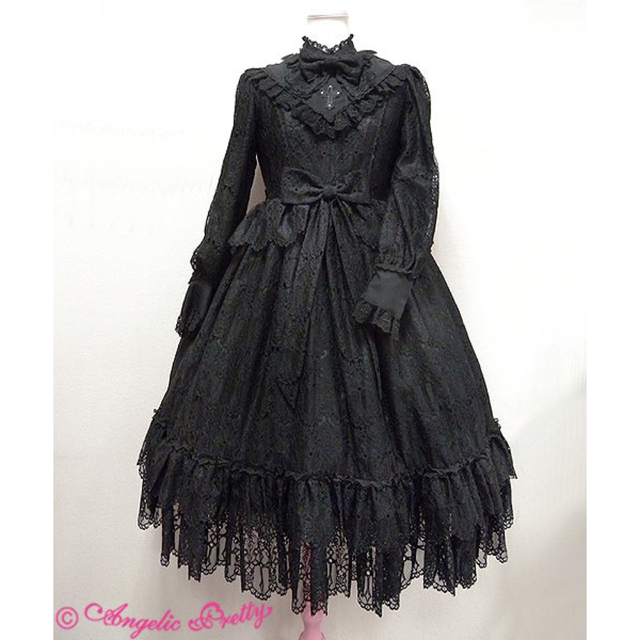 Angelic Pretty Holy Lacy Doll OP KC クロ - ロングワンピース/マキシ ... Angelic Pretty Holy Lacy Doll ロングOPセット