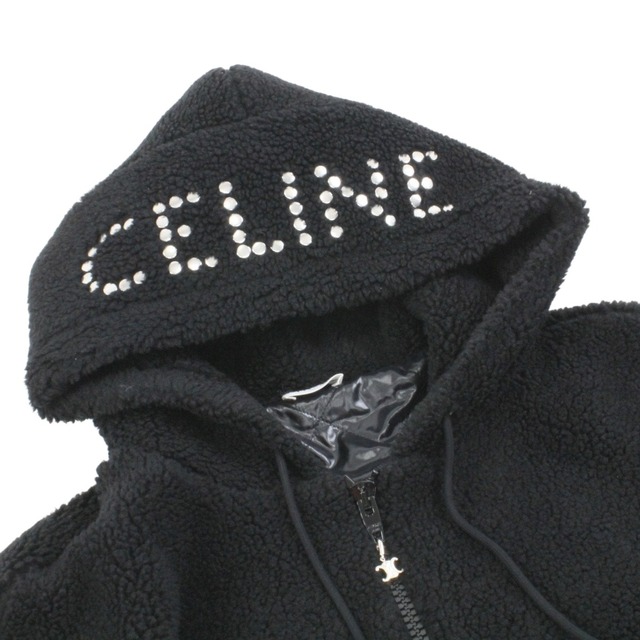 $$ CELINE セリーヌ フードスタッズ フリースジャケット Mサイズ 2Y906699M