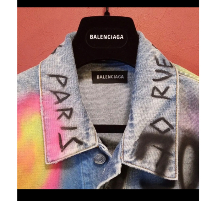 Balenciaga(バレンシアガ)のBALENCIAGA19ssペインティングデニムジャケット　オーバーサイズ メンズのジャケット/アウター(Gジャン/デニムジャケット)の商品写真