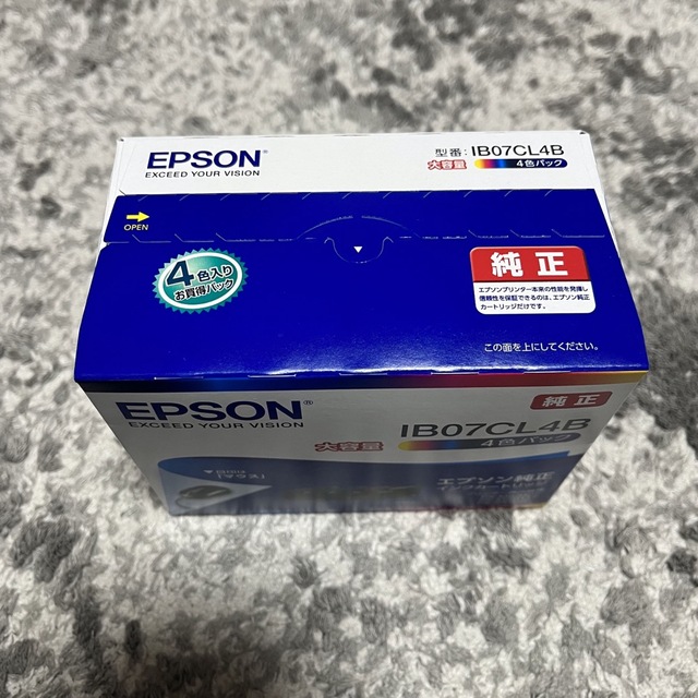 EPSON(エプソン)のEPSON インクカートリッジ IB07CL4B インテリア/住まい/日用品のオフィス用品(オフィス用品一般)の商品写真