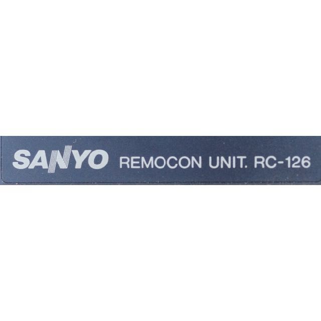 SANYO(サンヨー)のサンヨー SANYO テレビ リモコン RC-126 ( #4348 ) スマホ/家電/カメラのテレビ/映像機器(テレビ)の商品写真