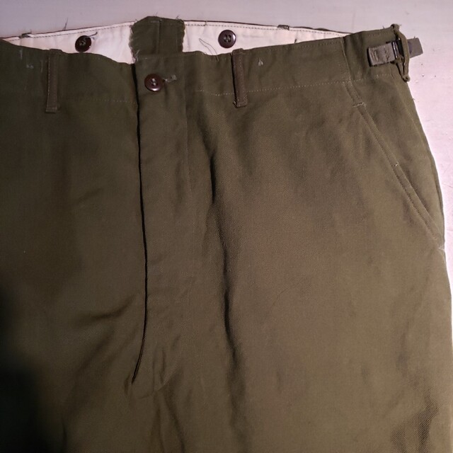 MILITARY(ミリタリー)のUS ARMY アメリカ軍 50s M51 ウールパンツ トラウザーズ ギャバ メンズのパンツ(スラックス)の商品写真