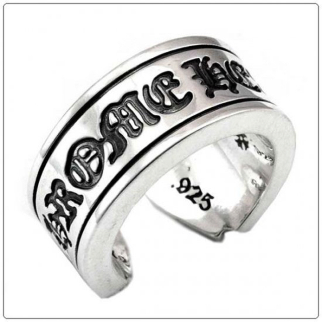 GINGER掲載商品】 Chrome Hearts クロムハーツリング/スクロールラベル
