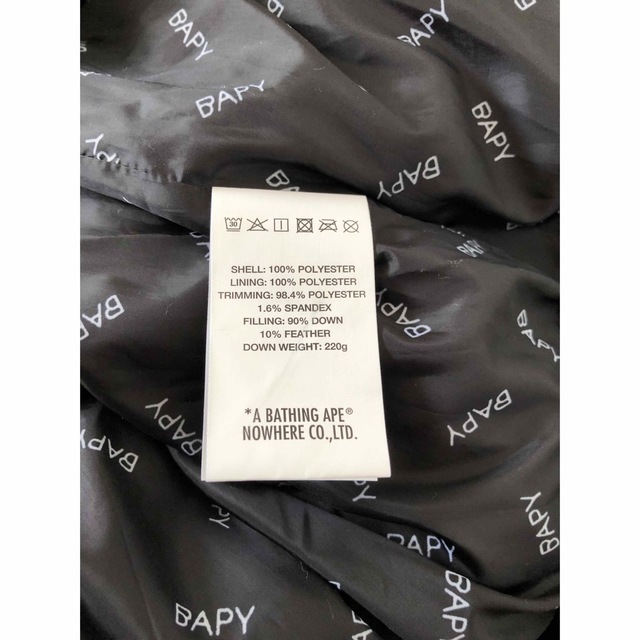 BAPY BY A BATHING APE(ベイピーバイアベイシングエイプ)の値下げ！ダウンジャケット BPY BAPY JK JACKETS レディースのジャケット/アウター(ダウンジャケット)の商品写真