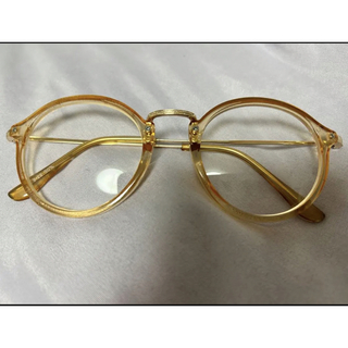 イエロー UVカット ブルーライトカット眼鏡 イエベ 黄色 紫外線カット(サングラス/メガネ)