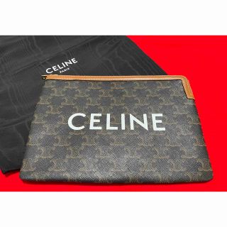 セリーヌ(celine)の定価¥94600.新品　セリーヌ パリ本店購入　ビックロゴ　トリンオフ　クラッチ(セカンドバッグ/クラッチバッグ)