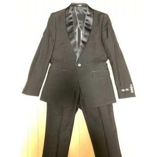 【新品】SUITSELECTスーツセレクト◆タキシード　セットアップ◆黒94Y6(セットアップ)