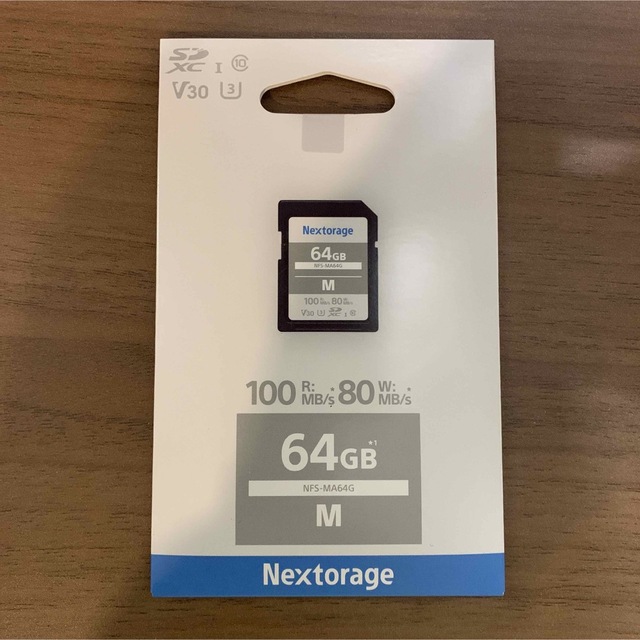 Nextorage SDカード64GB SDXC UHS-1 スマホ/家電/カメラのスマートフォン/携帯電話(その他)の商品写真