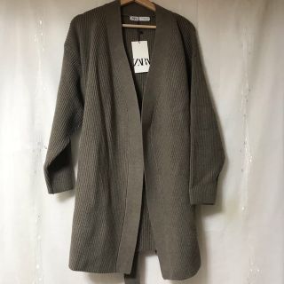 ザラ(ZARA)のザラ　ZARA ニットカーディガン　ブラウン　Sサイズ(ニットコート)