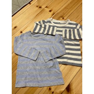 ムジルシリョウヒン(MUJI (無印良品))の無印　ボーダーロンT ２枚(Tシャツ/カットソー)