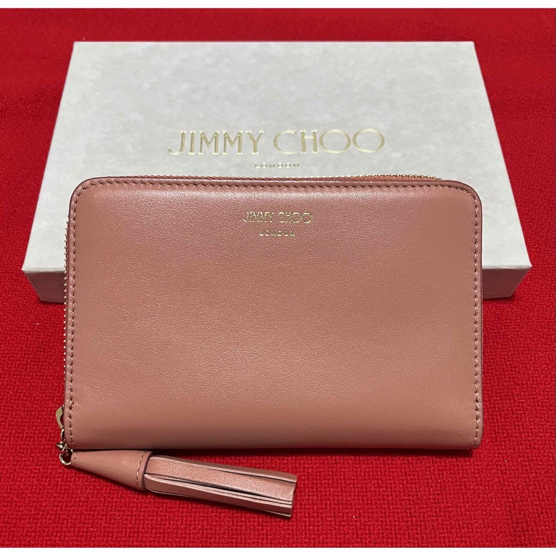 レディース(新品未使用) ジミーチュウ　長財布　ピンクベージュ JIMMY CHOO