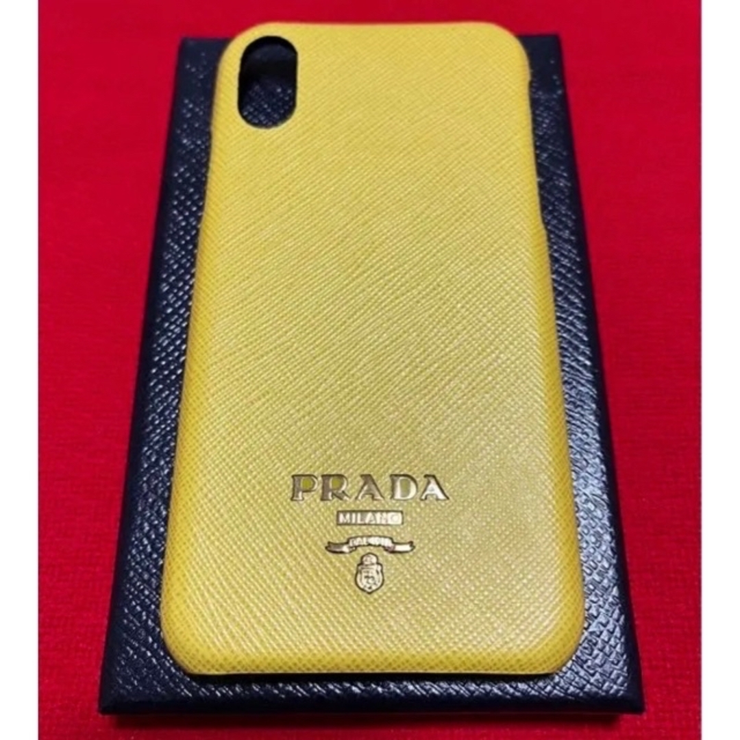 PRADA(プラダ)の新品.正規】PRADA プラダ　iphoneX XS ケース　黄色　開運色！ スマホ/家電/カメラのスマホアクセサリー(iPhoneケース)の商品写真