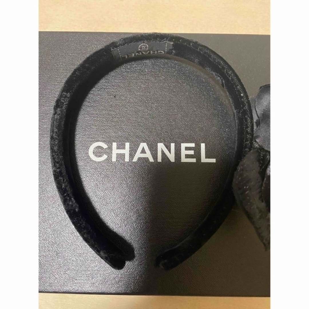 CHANEL シャネル　正規品　カメリア　カチューシャ　黒 2