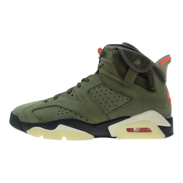 NIKE ナイキ スニーカー CN1084-200 AIR JORDAN 6 AJ6 RETRO SP TRAVIS SCOTT トラヴィススコット エアジョーダン レトロ スニーカー モスグリーン系 26.5cm【美品】