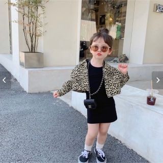 ザラキッズ(ZARA KIDS)のレオパードジャケット　ワンピースセット(ワンピース)