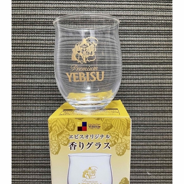 サッポロ(サッポロ)のキユイ様【新品未使用品】4個　エビスビール YEBISU ノベルティ グラス インテリア/住まい/日用品のキッチン/食器(グラス/カップ)の商品写真