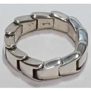 鎖風デザインの指輪 リング シルバー925 22号(リング(指輪))