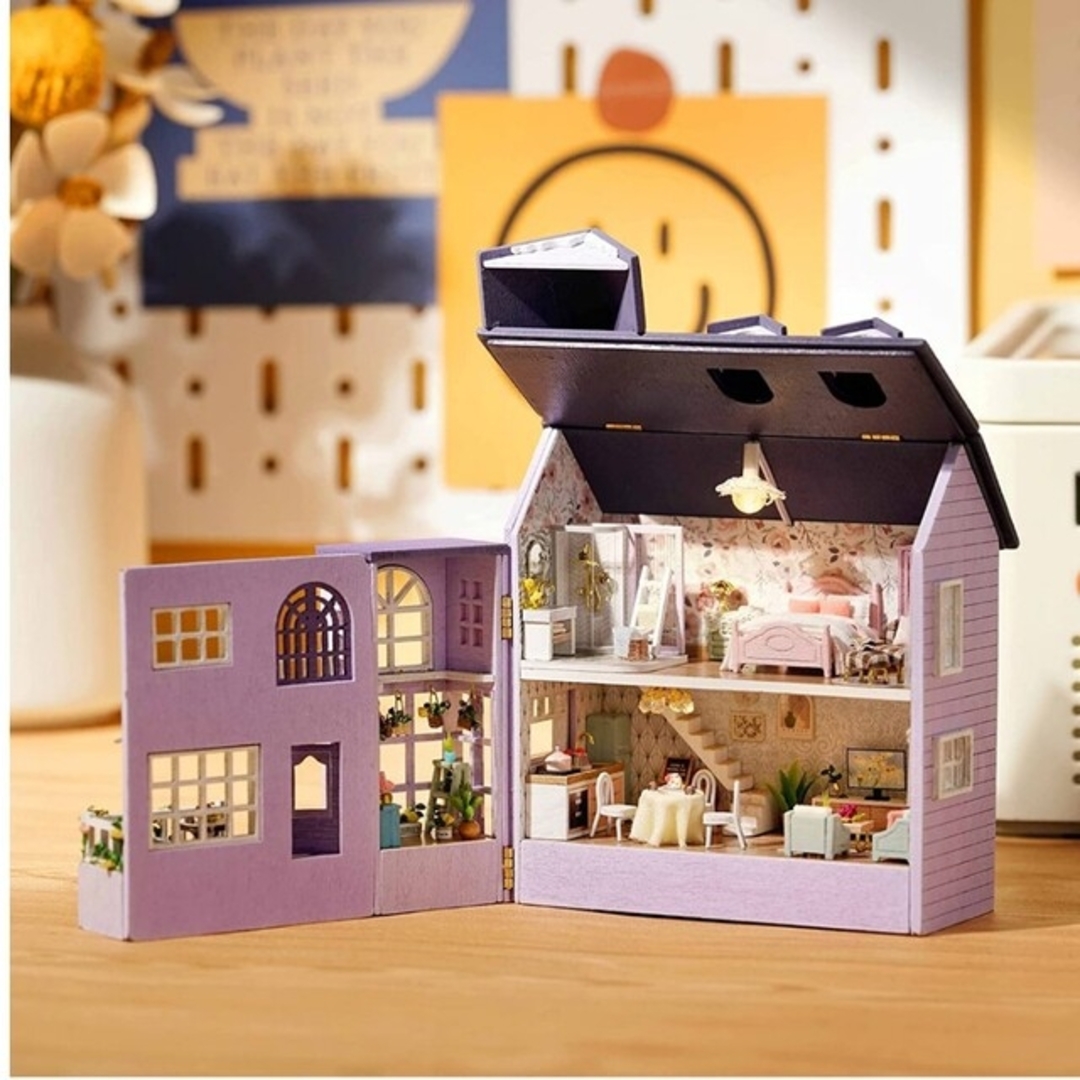 ドールハウス。青or紫。キット、完成品オーダーの通販 by 3ちゃんshop