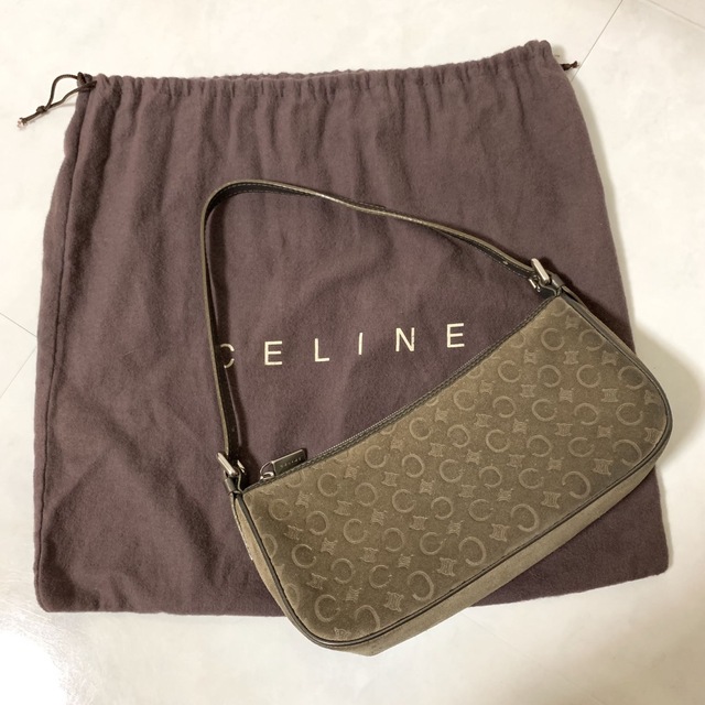 CELINE セリーヌ スエード　アクセサリーポーチ