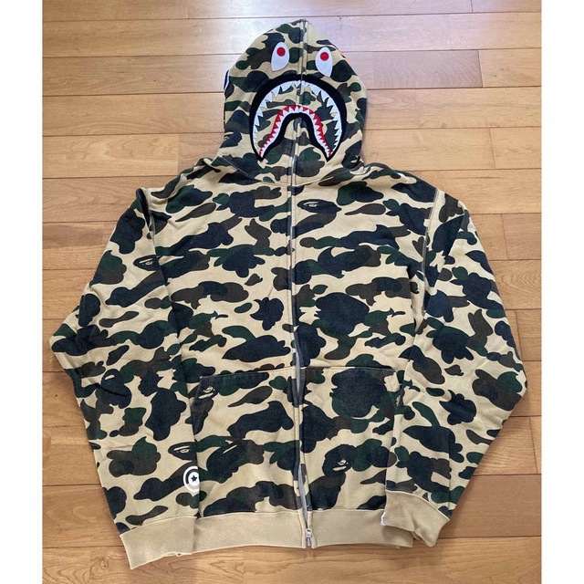 BAPE 迷彩シャークパーカー　L