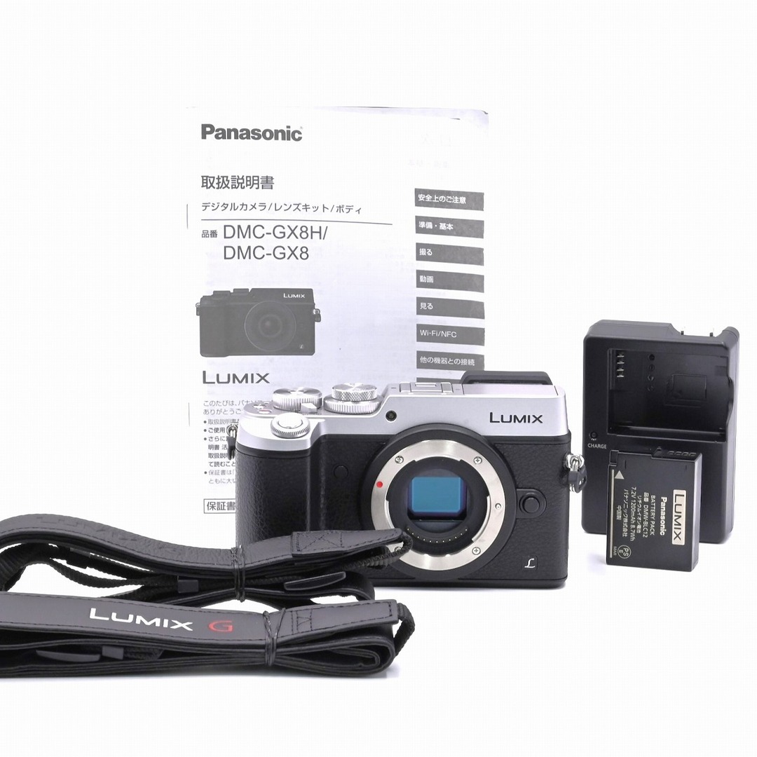 Panasonic(パナソニック)のPANASONIC LUMIX GX8 ボディ シルバー DMC-GX8-S スマホ/家電/カメラのカメラ(ミラーレス一眼)の商品写真
