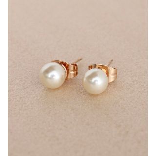 一粒6mmパール・ピアス(ピアス)