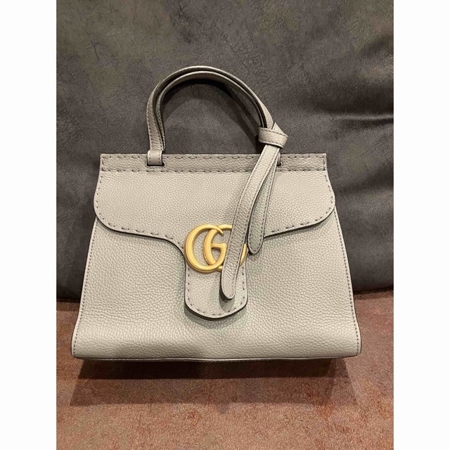 Gucci(グッチ)の【美品】GUCCI GGマーモント スモールレザー バッグ  442622 レディースのバッグ(ショルダーバッグ)の商品写真