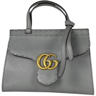 グッチ(Gucci)の【美品】GUCCI GGマーモント スモールレザー バッグ  442622(ショルダーバッグ)