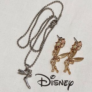 ディズニー(Disney)の値下げ　disney ディズニー　ティンカーベル ネックレス　ピアス　セット(ネックレス)