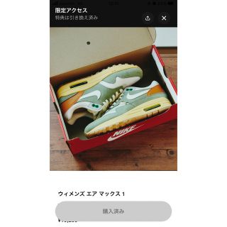 ナイキ(NIKE)のNIKE ナイキ ウィメンズ エアマックス1 Think Tank 限定アクセス(スニーカー)