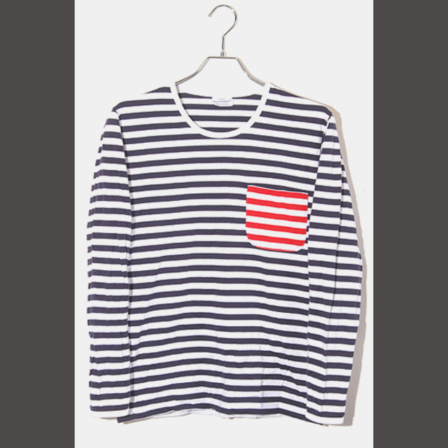 marimekko(マリメッコ)のマリメッコ フィンランド製 ボーダー 長袖Tシャツ S ネイビー /◆ メンズのトップス(Tシャツ/カットソー(七分/長袖))の商品写真