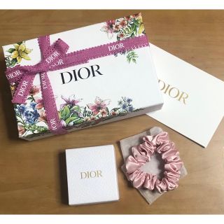 クリスチャンディオール(Christian Dior)の【新品】クリスチャンDiorギフトBOX＆ノベルティ　シュシュ(ノベルティグッズ)