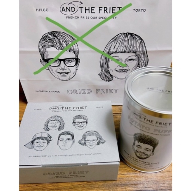 アンドザフリット ポテトパフ 缶のみ AND THE FRIET POTATO インテリア/住まい/日用品のインテリア小物(置物)の商品写真