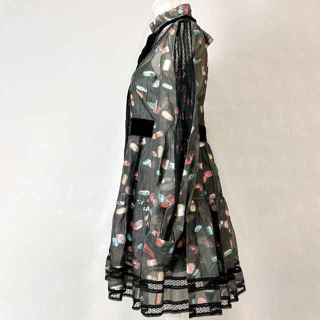 【美品】マークジェイコブス シルク混 フリル レースシースルーワンピース - 2