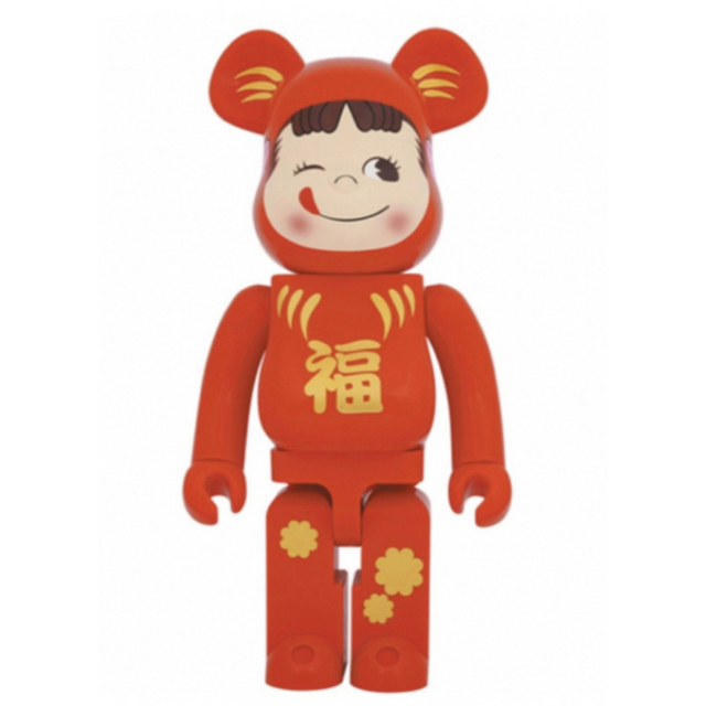 1体材質ベアブリック  BE＠RBRICK  達磨 ペコちゃん 1000％