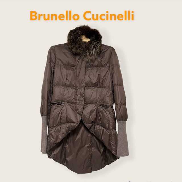 美品　Brunello Cucinelli ダウンジャケット　フォックスファー