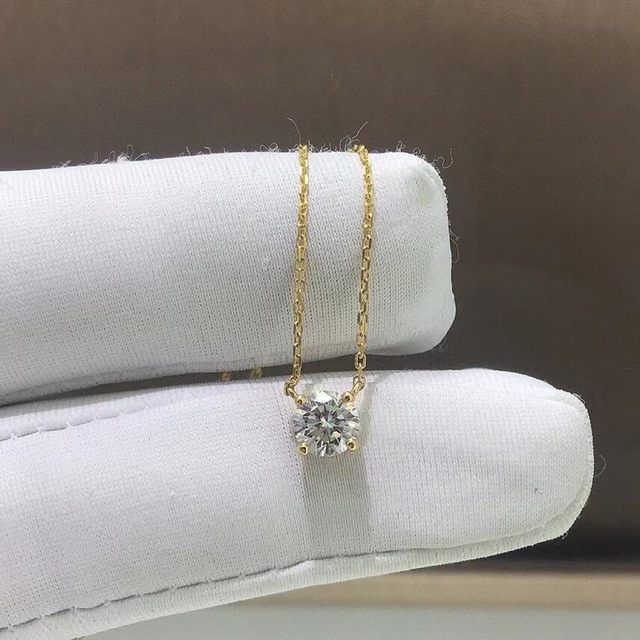 【newカラー】0.5ct ハートモアサナイト  ネックレス　 k18