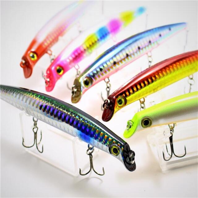 ルアーセット サスケ120風 シーバスミノー 6本セット Aカラー重心移動