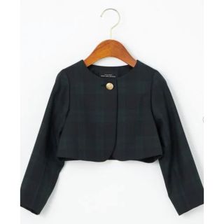 ユナイテッドアローズグリーンレーベルリラクシング(UNITED ARROWS green label relaxing)の新品　130 フォーマル　ジャケット　ボレロ　チェック　女の子　子供　フォーマル(ドレス/フォーマル)