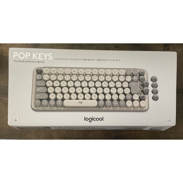 【色: グレージュ】Logicool POP KEYS K730GY メカニカル