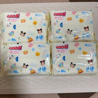 GOON グーン 肌にやさしいおしりふき 80枚4個セット(ベビーおしりふき)