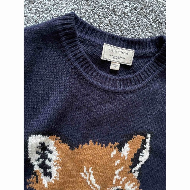 MAISON KITSUNE' - maisonkitsune head foxロゴニット ネイビーの通販